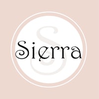 a logo for sierra, with the word sierra in black and white